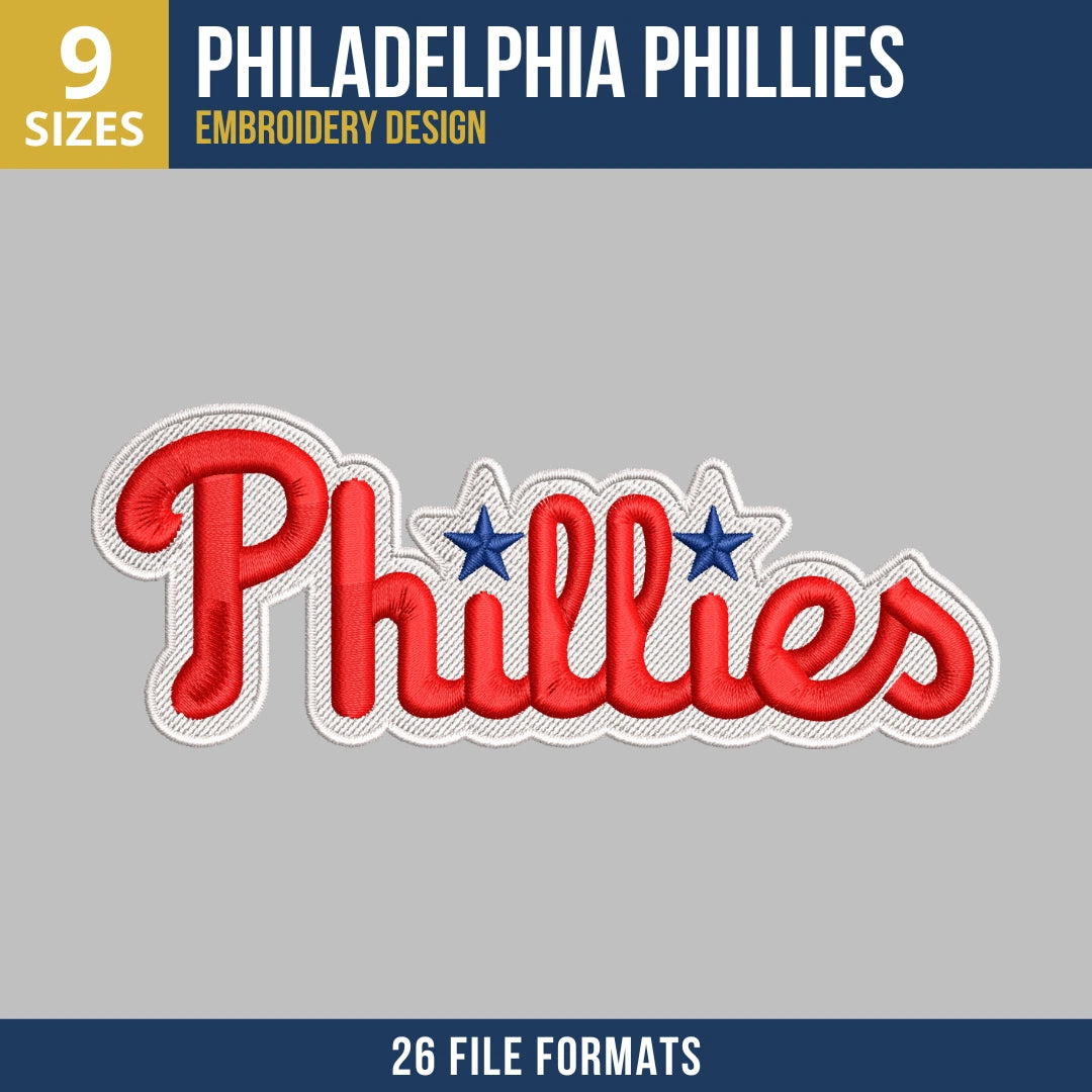 Philadelphia Phillies Wordmark Embroidery Design