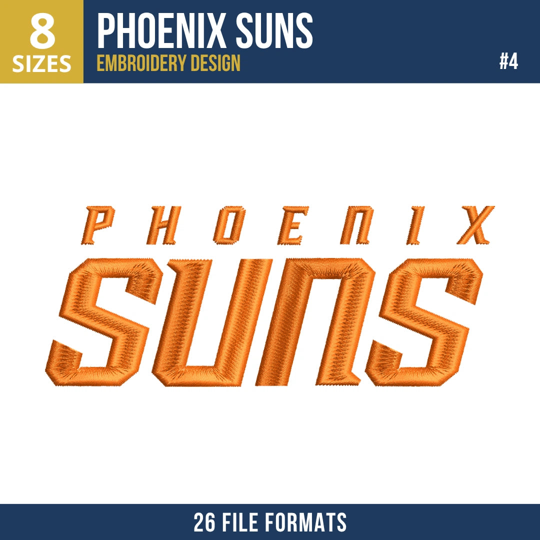 Phoenix Suns Embroidery Bundle | 8 Designs