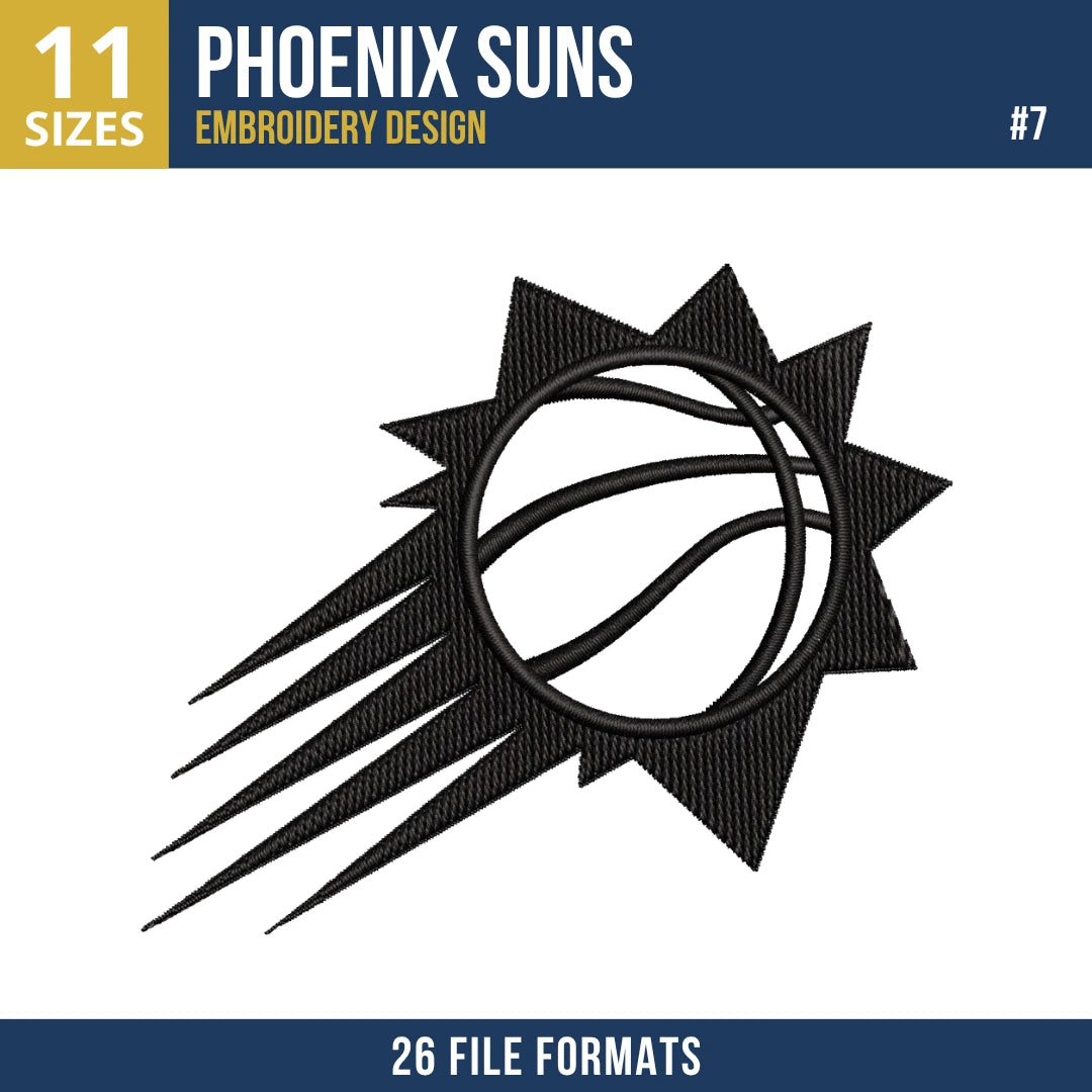 Phoenix Suns Embroidery Bundle | 8 Designs