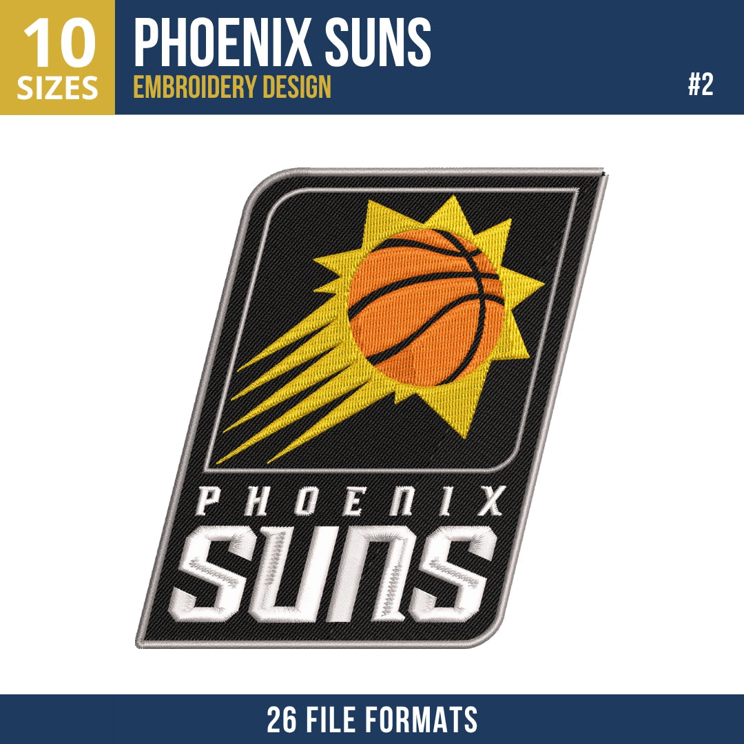 Phoenix Suns Embroidery Bundle | 8 Designs