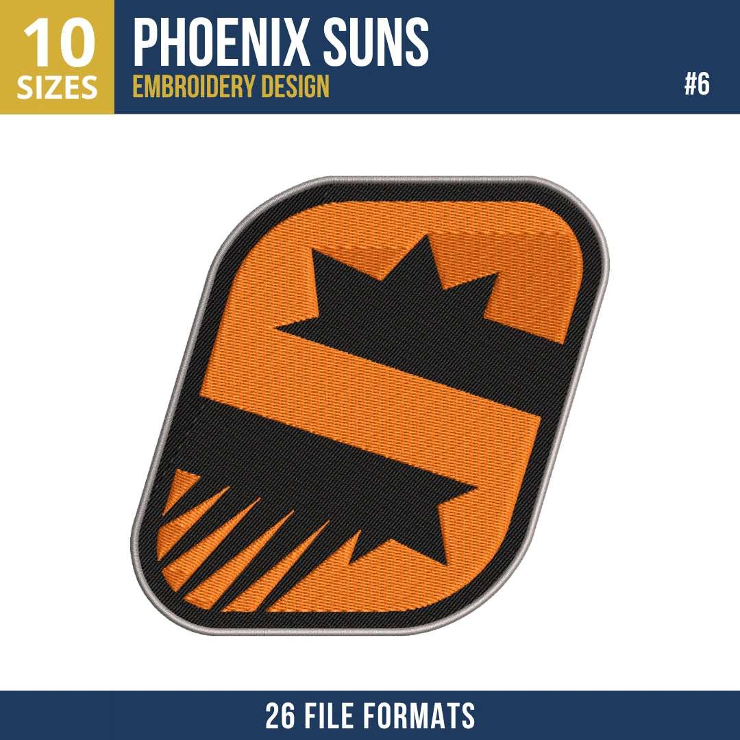 Phoenix Suns Embroidery Bundle | 8 Designs