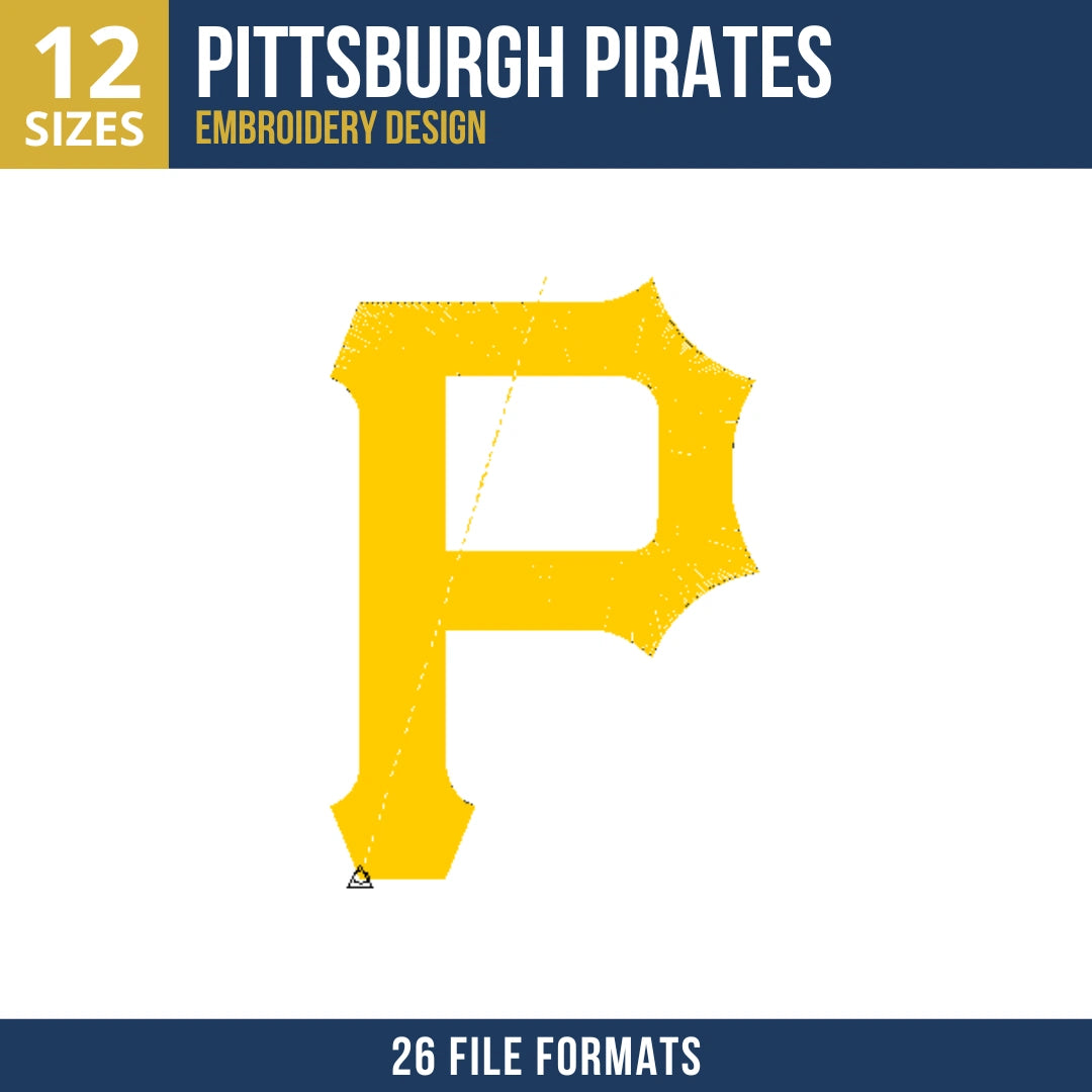 Pittsburgh Pirates P Logo Embroidery Design