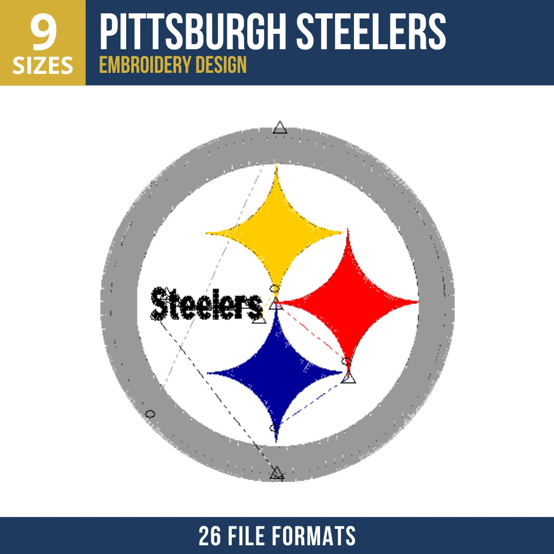 Pittsburgh Steelers Badge Embroidery Design