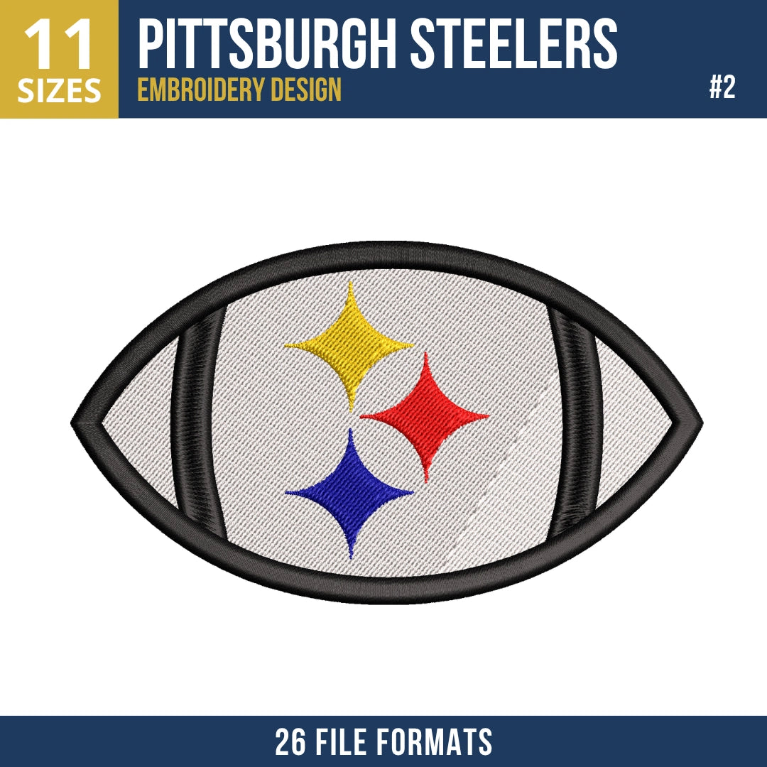 Pittsburgh Steelers Embroidery Bundle | 7 Designs