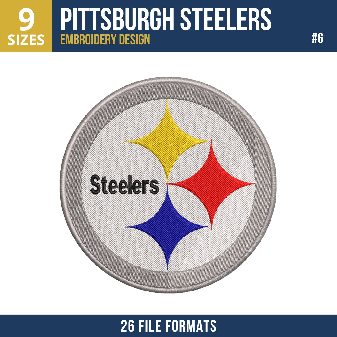 Pittsburgh Steelers Embroidery Bundle | 7 Designs