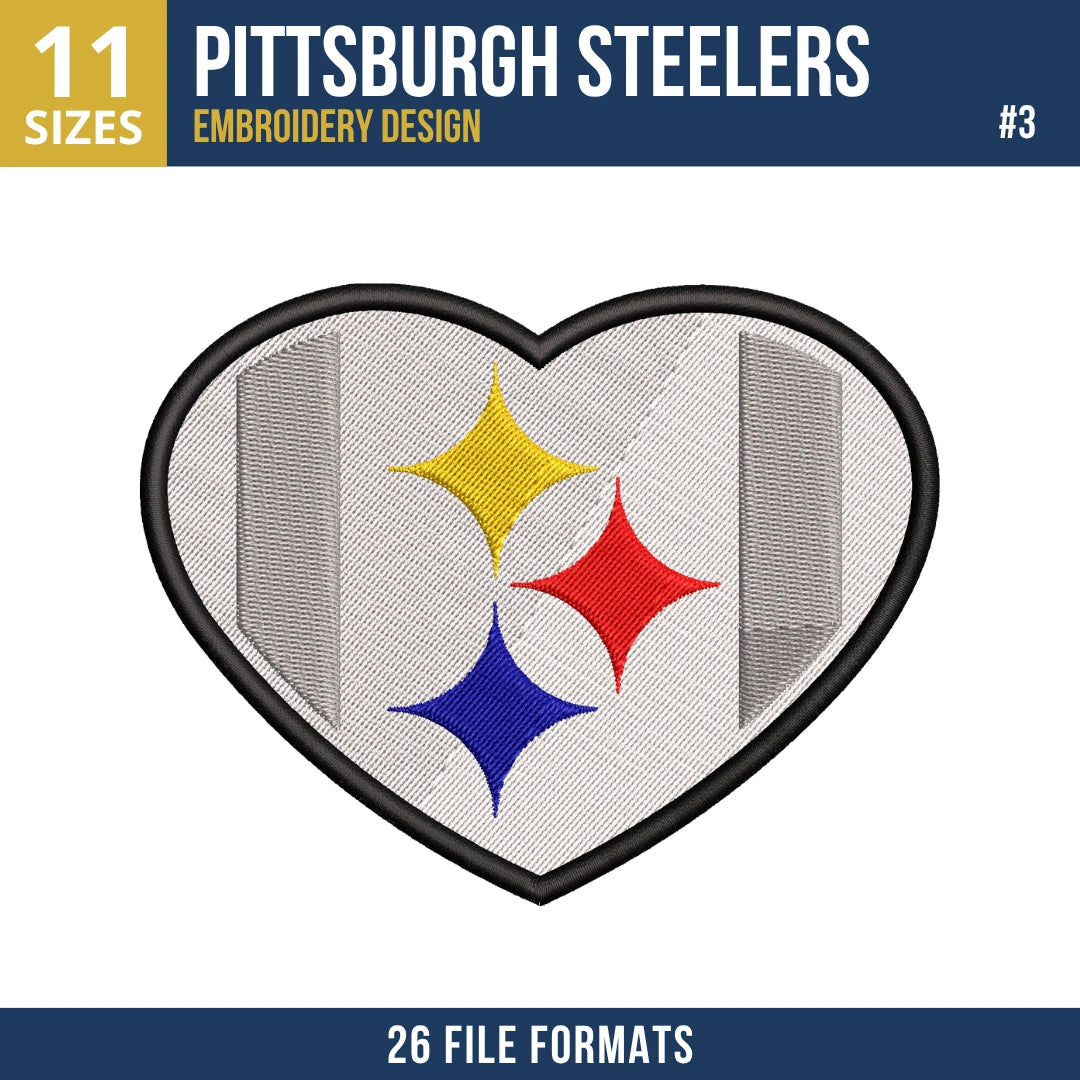 Pittsburgh Steelers Embroidery Bundle | 7 Designs