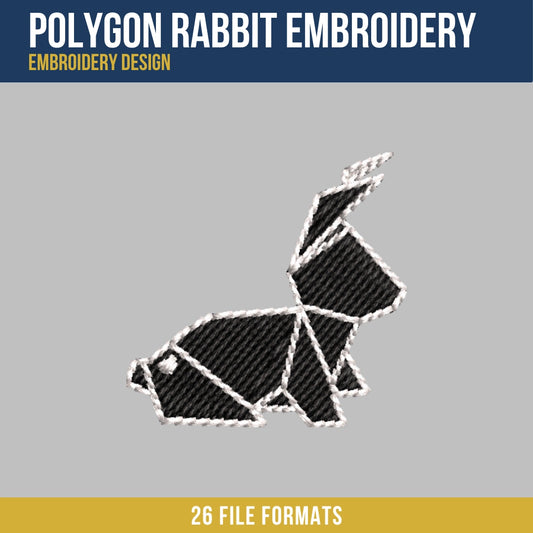 Polygon Rabbit Embroidery Design