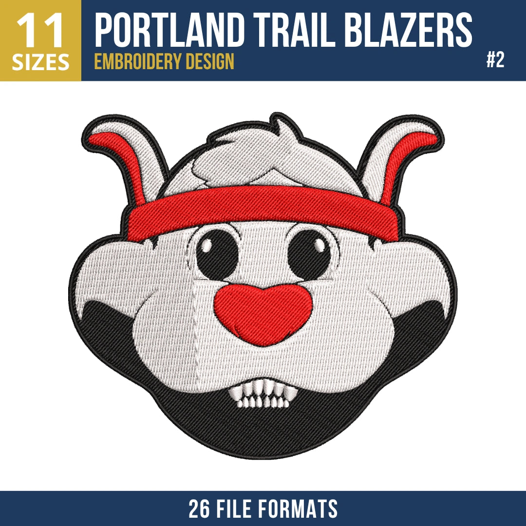 Portland Trail Blazers Embroidery Design Bundle