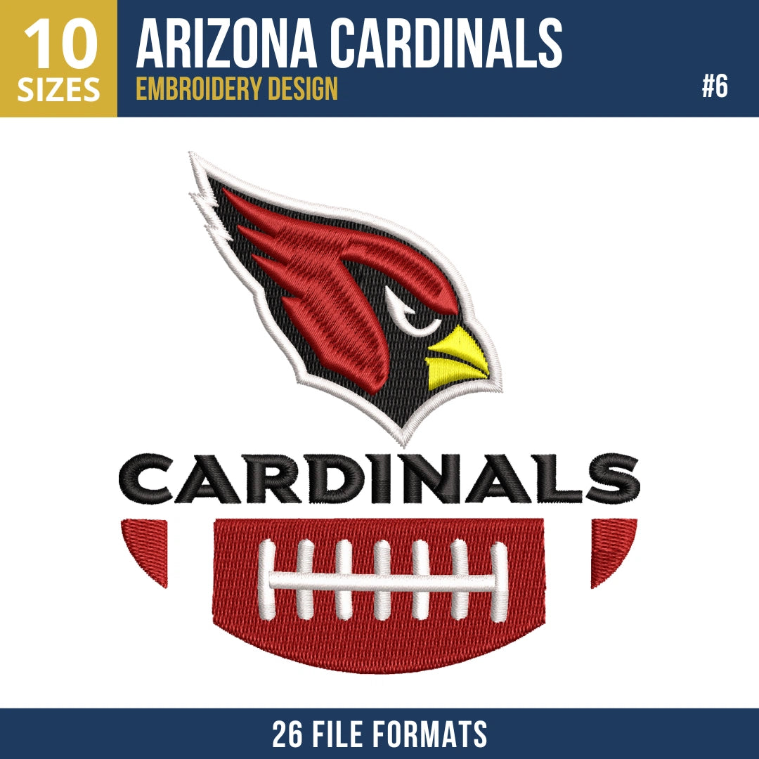 Arizona Cardinals Embroidery Design Bundle