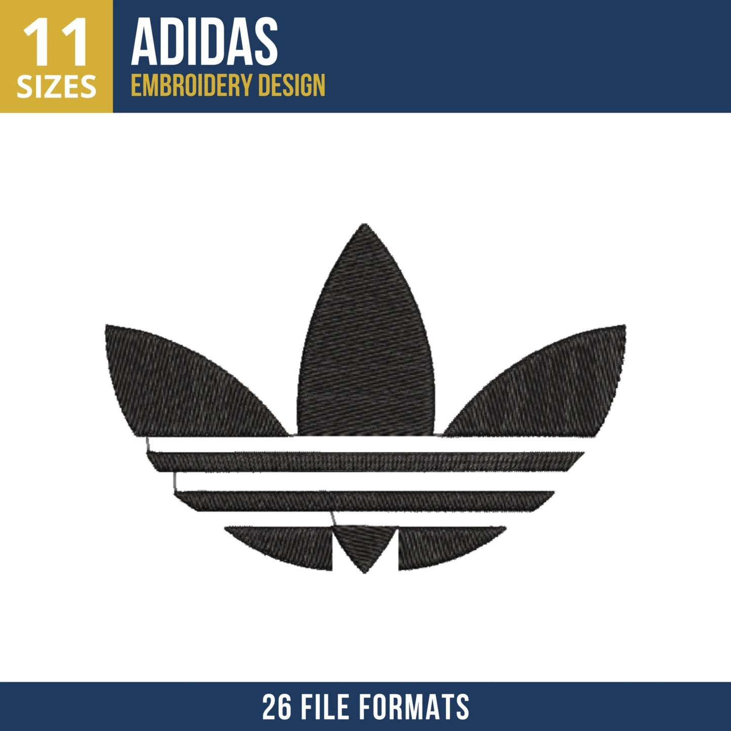Adidas Trefoil Logo Embroidery Design