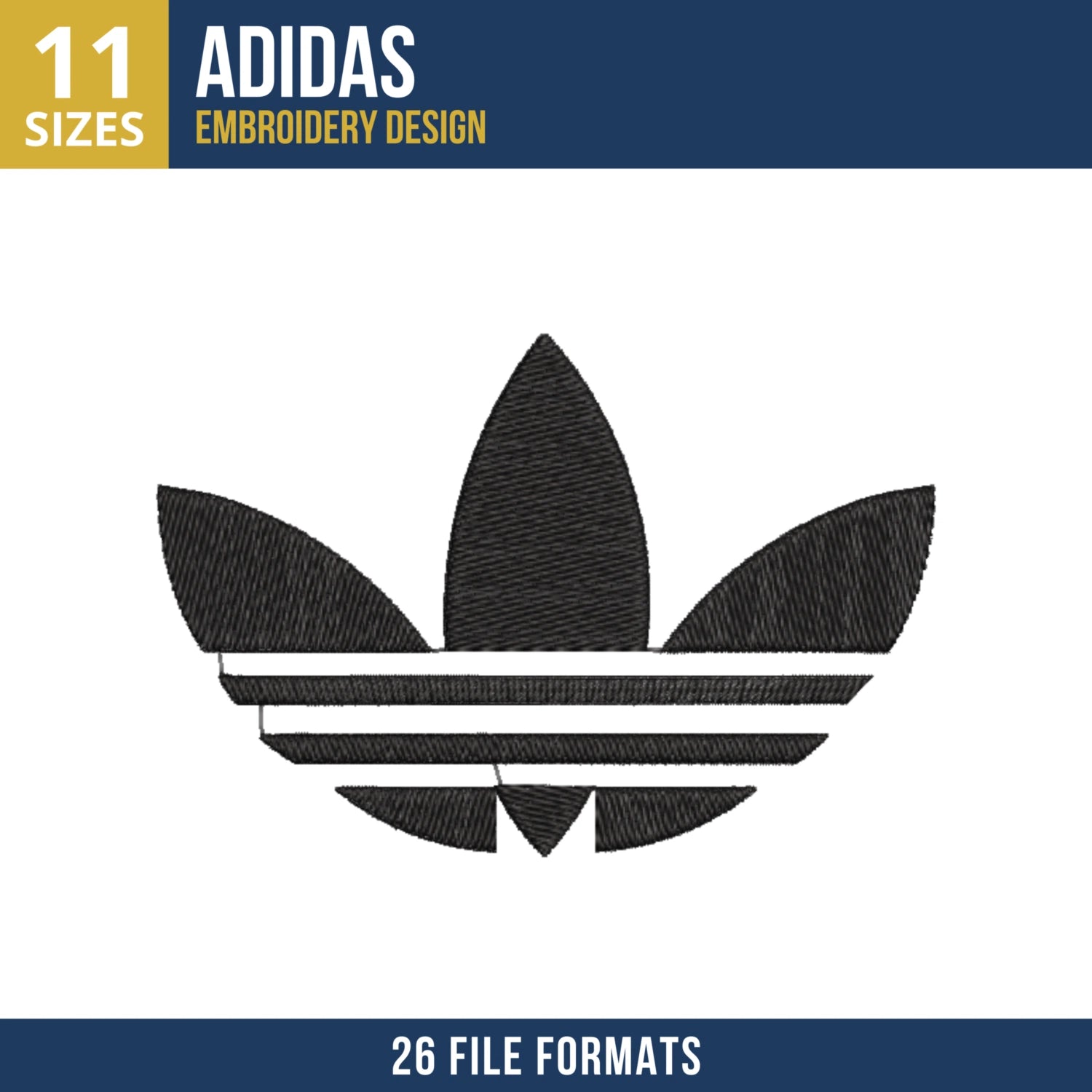Adidas Trefoil Logo Embroidery Design