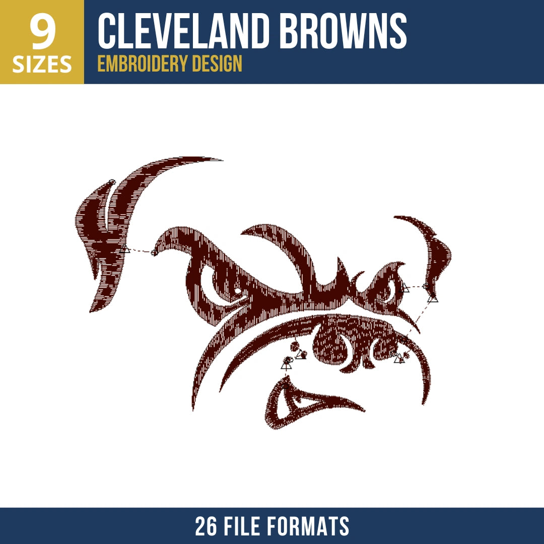 Cleveland Browns Dawg Outline Embroidery Design 