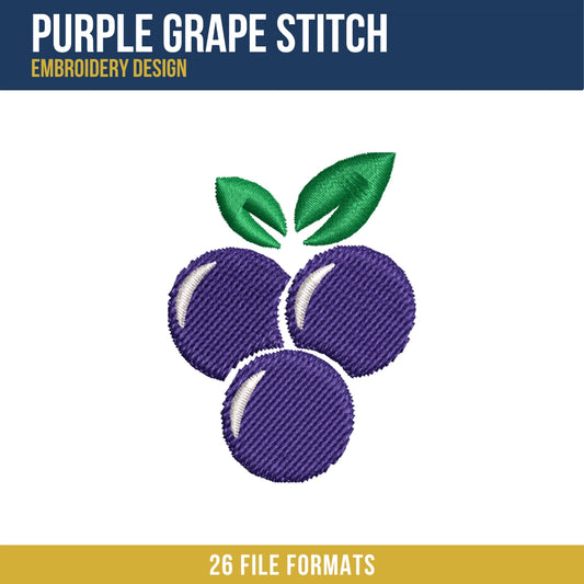 Grape Stitch Embroidery Design