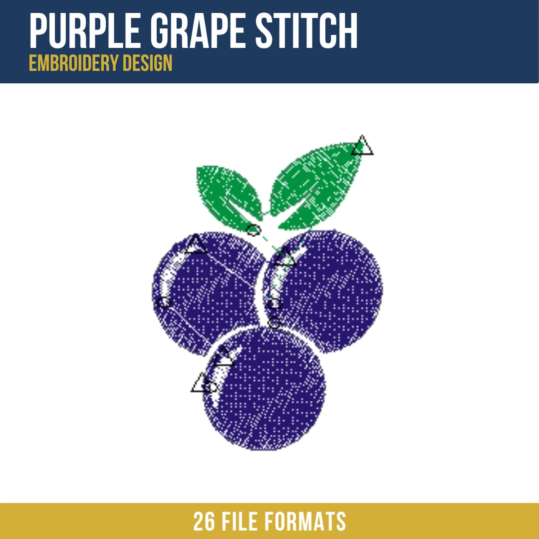 Grape Stitch Embroidery Design