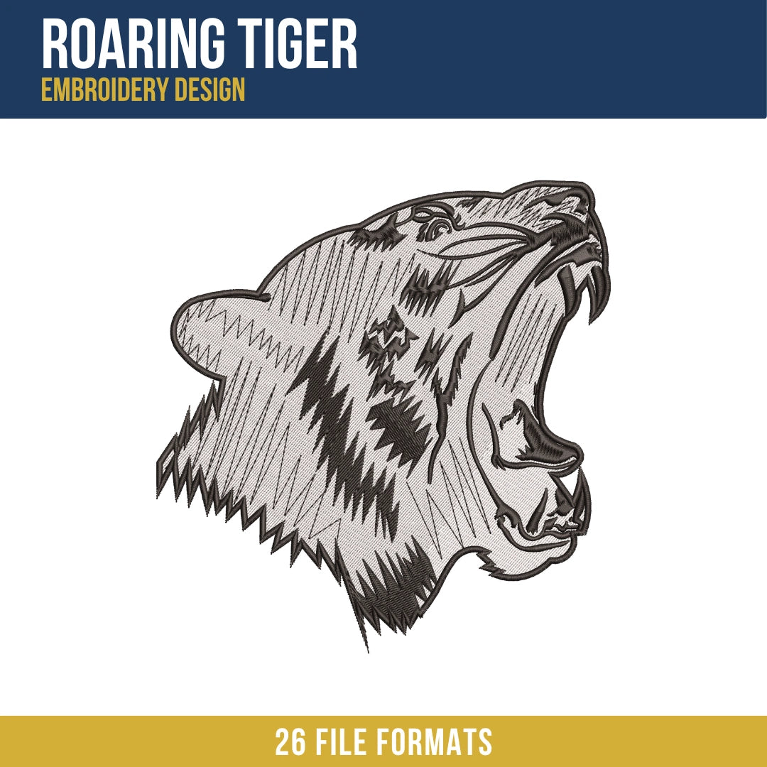 Tiger Embroidery Design