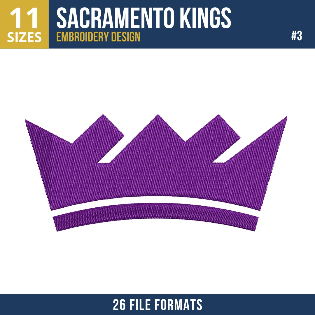 Sacramento Kings Embroidery Bundle | 7 Designs