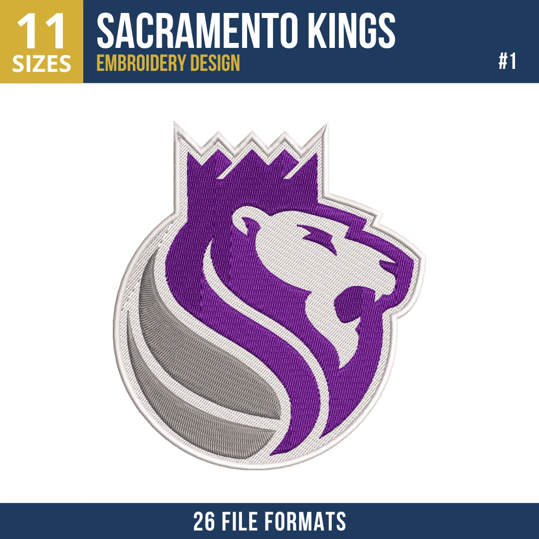 Sacramento Kings Embroidery Bundle | 7 Designs