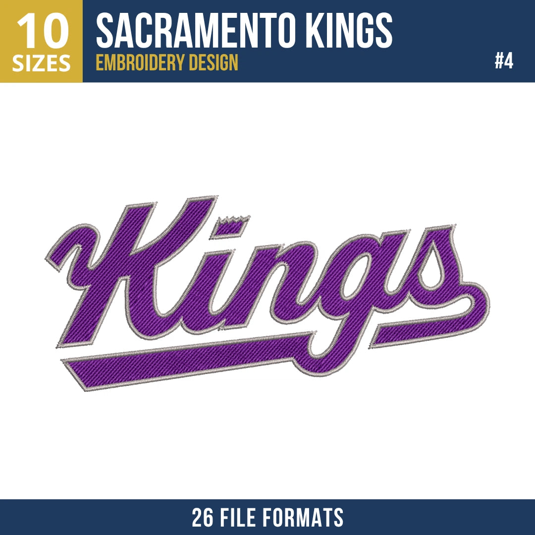Sacramento Kings Embroidery Bundle | 7 Designs