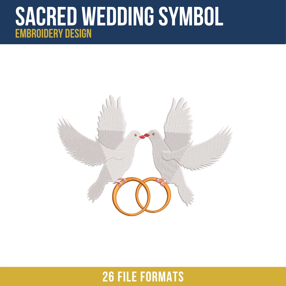 Sacred Wedding Symbol Embroidery Design