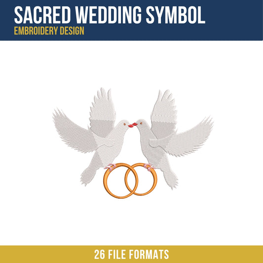 Sacred Wedding Symbol Embroidery Design