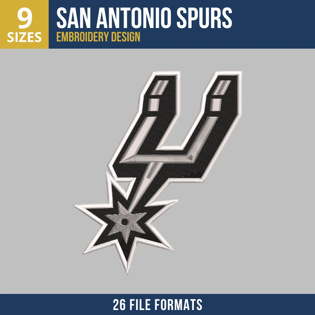 San Antonio Spurs Icon Embroidery Design