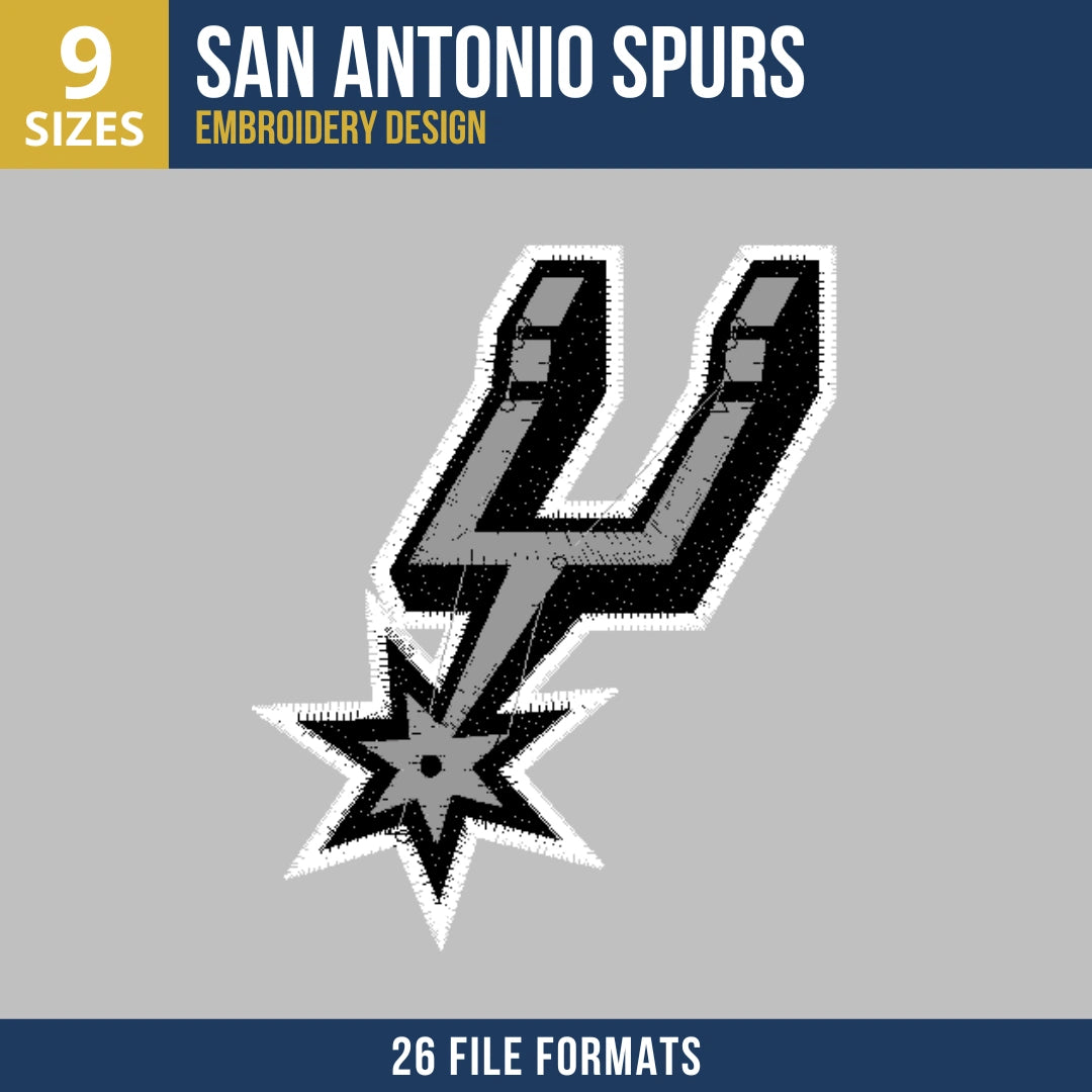 San Antonio Spurs Icon Embroidery Design