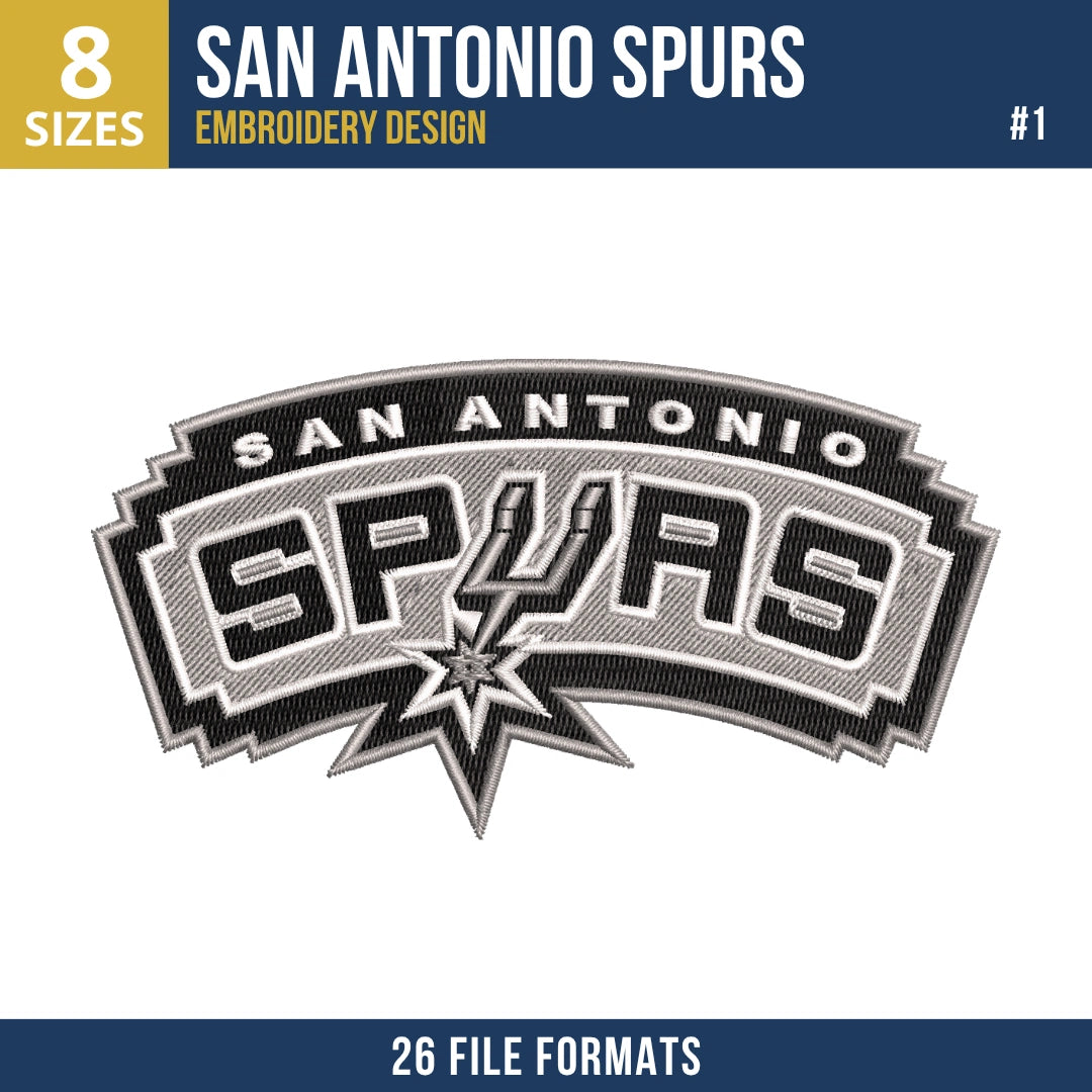 San Antonio Spurs Embroidery Bundle | 5 Designs