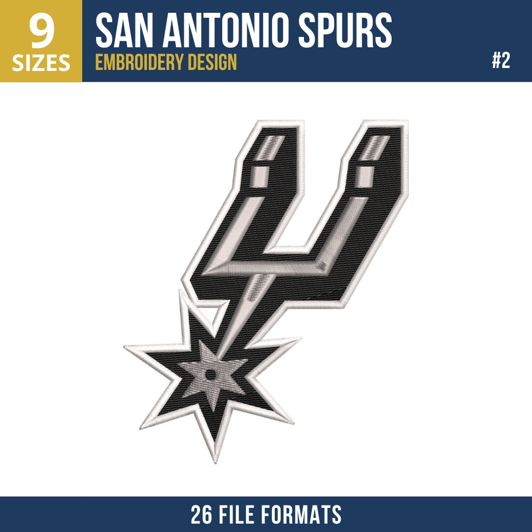 San Antonio Spurs Embroidery Bundle | 5 Designs