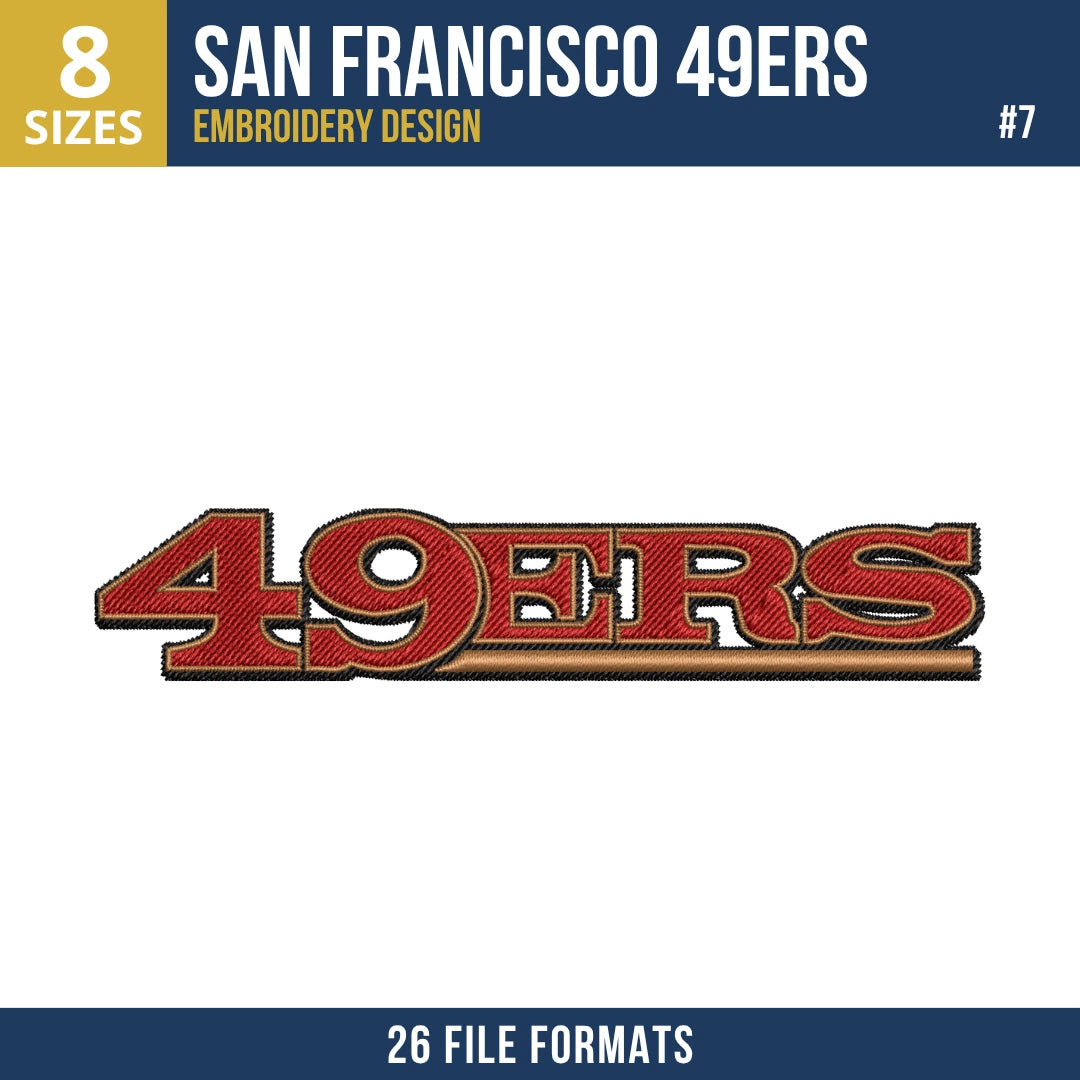 San Francisco 49ers Embroidery Design Bundle