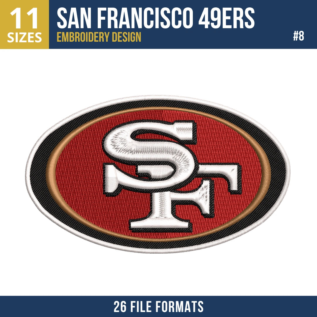 San Francisco 49ers Embroidery Design Bundle