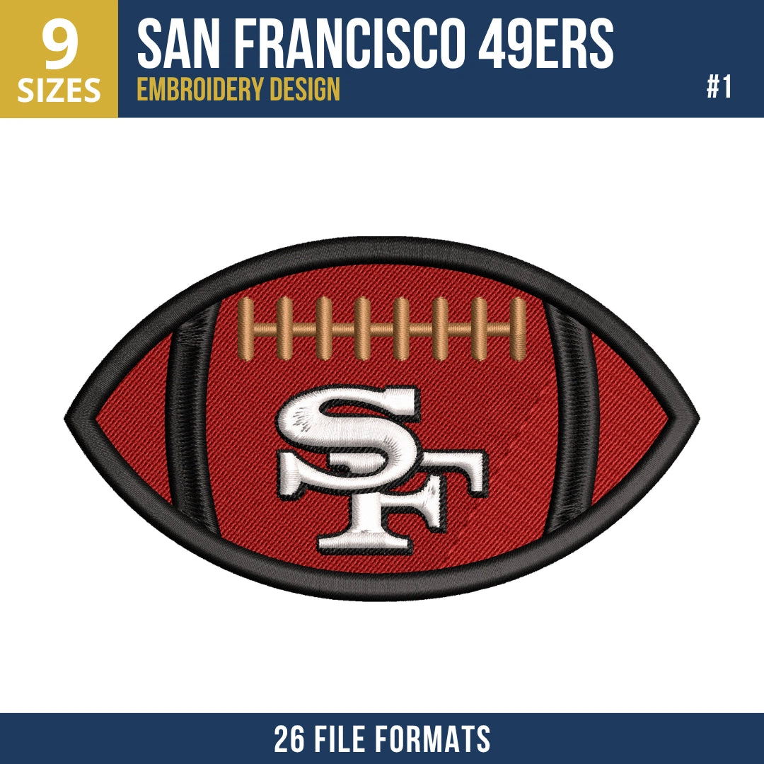 San Francisco 49ers Embroidery Design Bundle