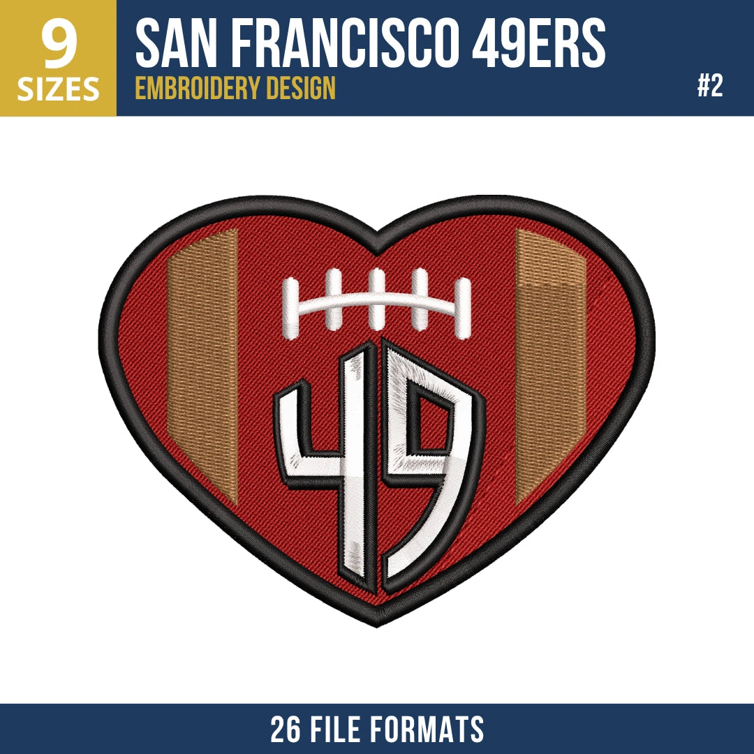 San Francisco 49ers Embroidery Design Bundle