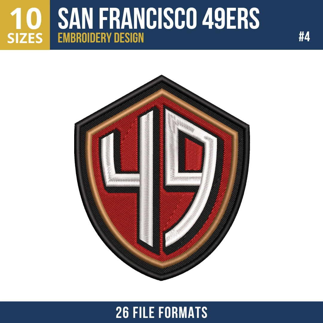 San Francisco 49ers Embroidery Design Bundle