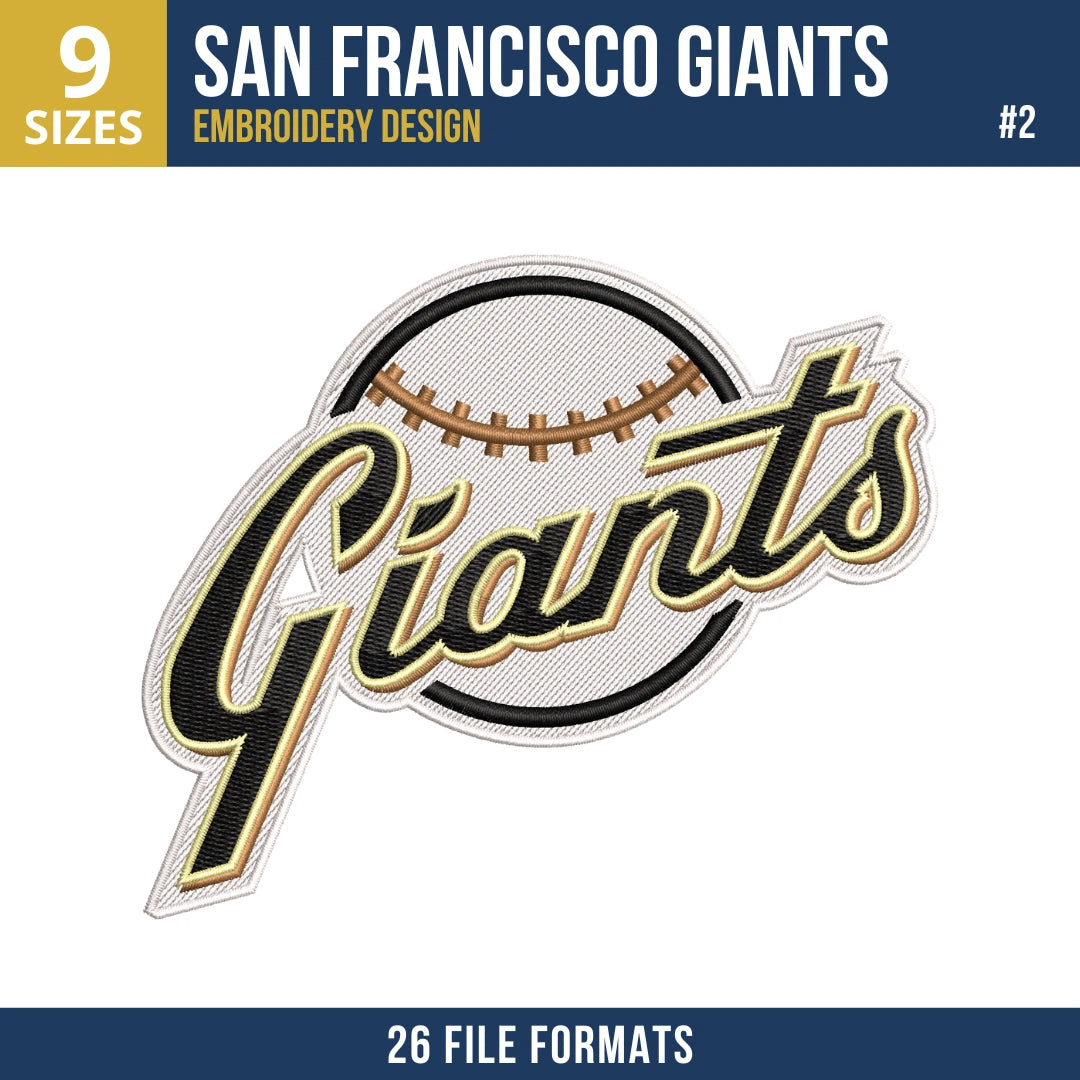 San Francisco Giants Embroidery Design Bundle