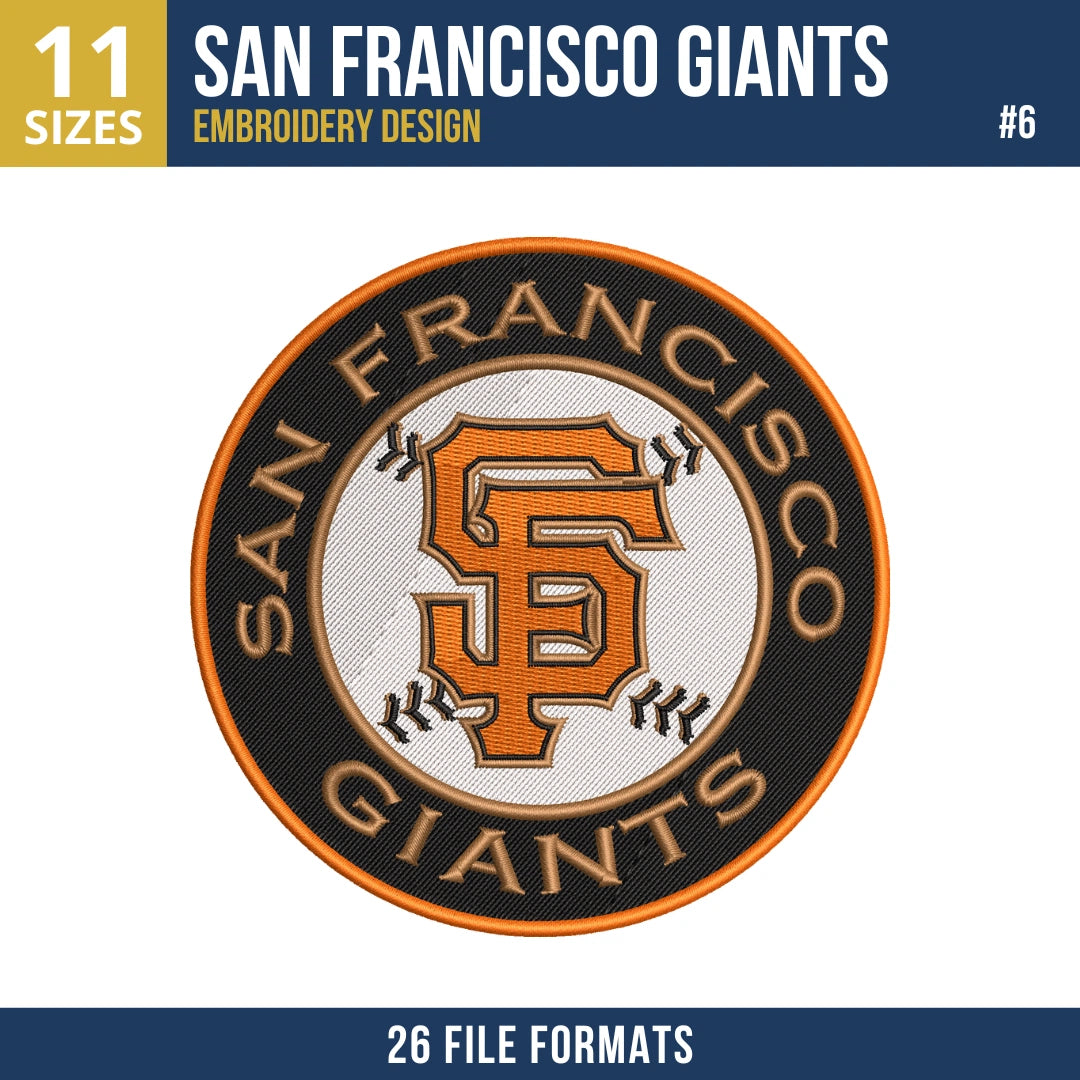 San Francisco Giants Embroidery Design Bundle
