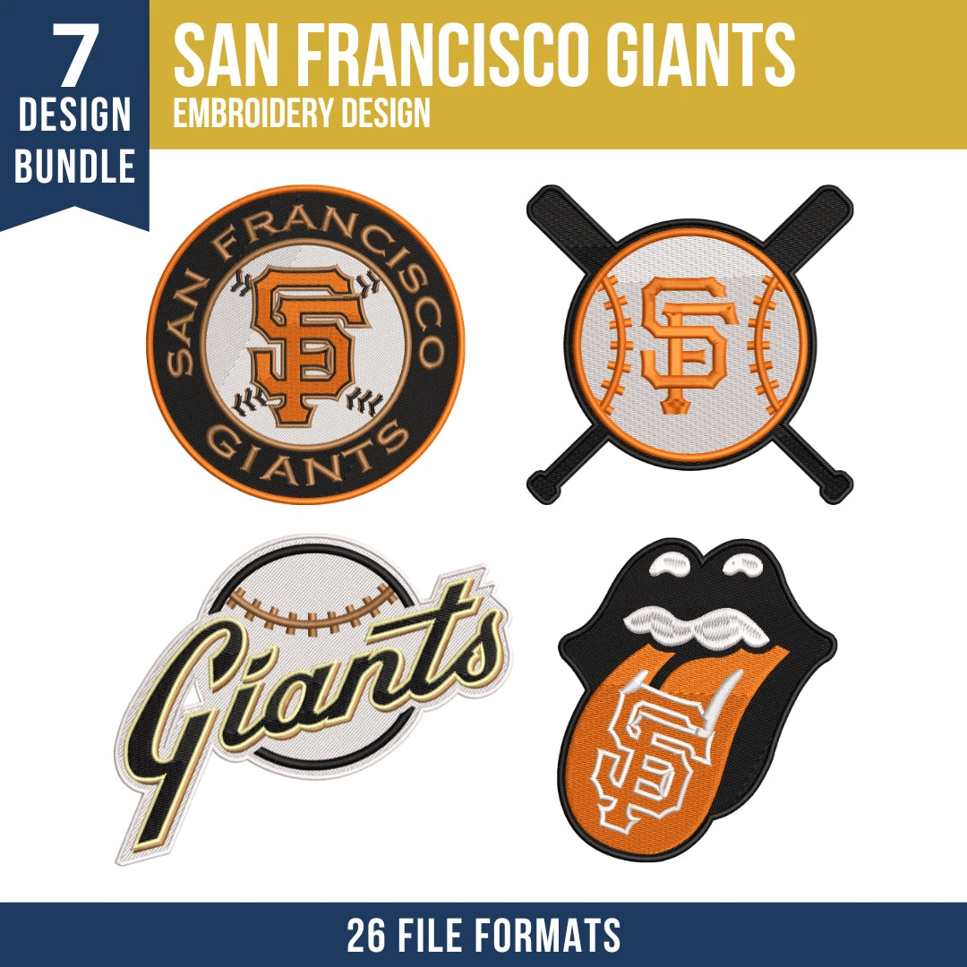San Francisco Giants Embroidery Design Bundle