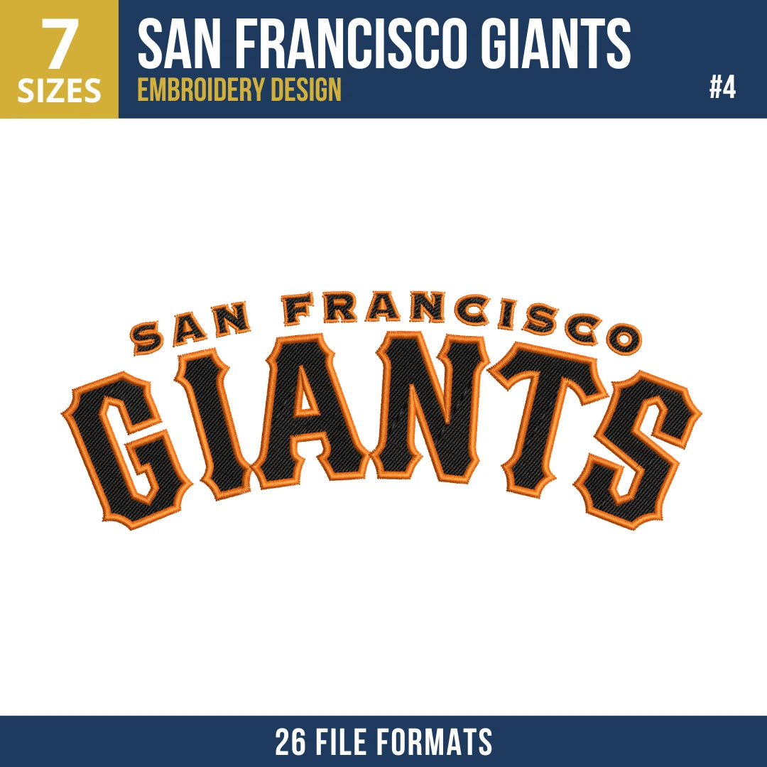 San Francisco Giants Embroidery Design Bundle