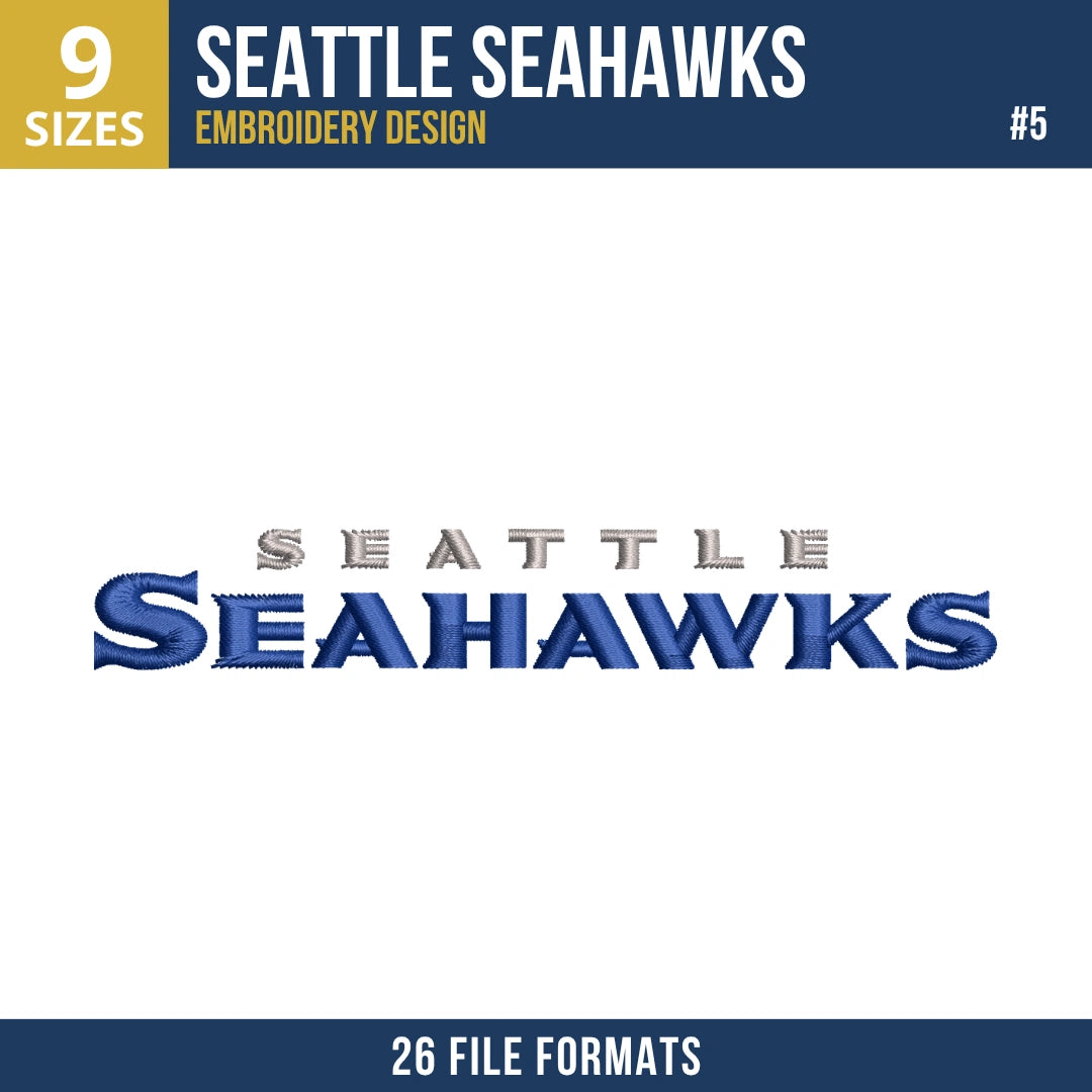 Seattle Seahawks Embroidery Bundle | 5 Designs