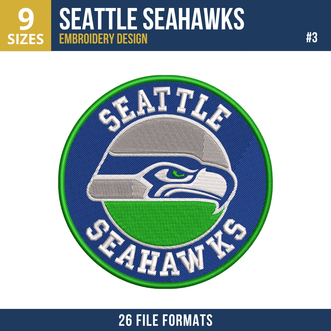 Seattle Seahawks Embroidery Bundle | 5 Designs