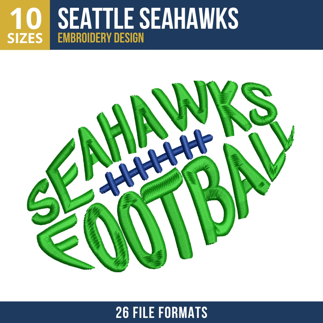 Seattle Seahawks Football Embroidery Design