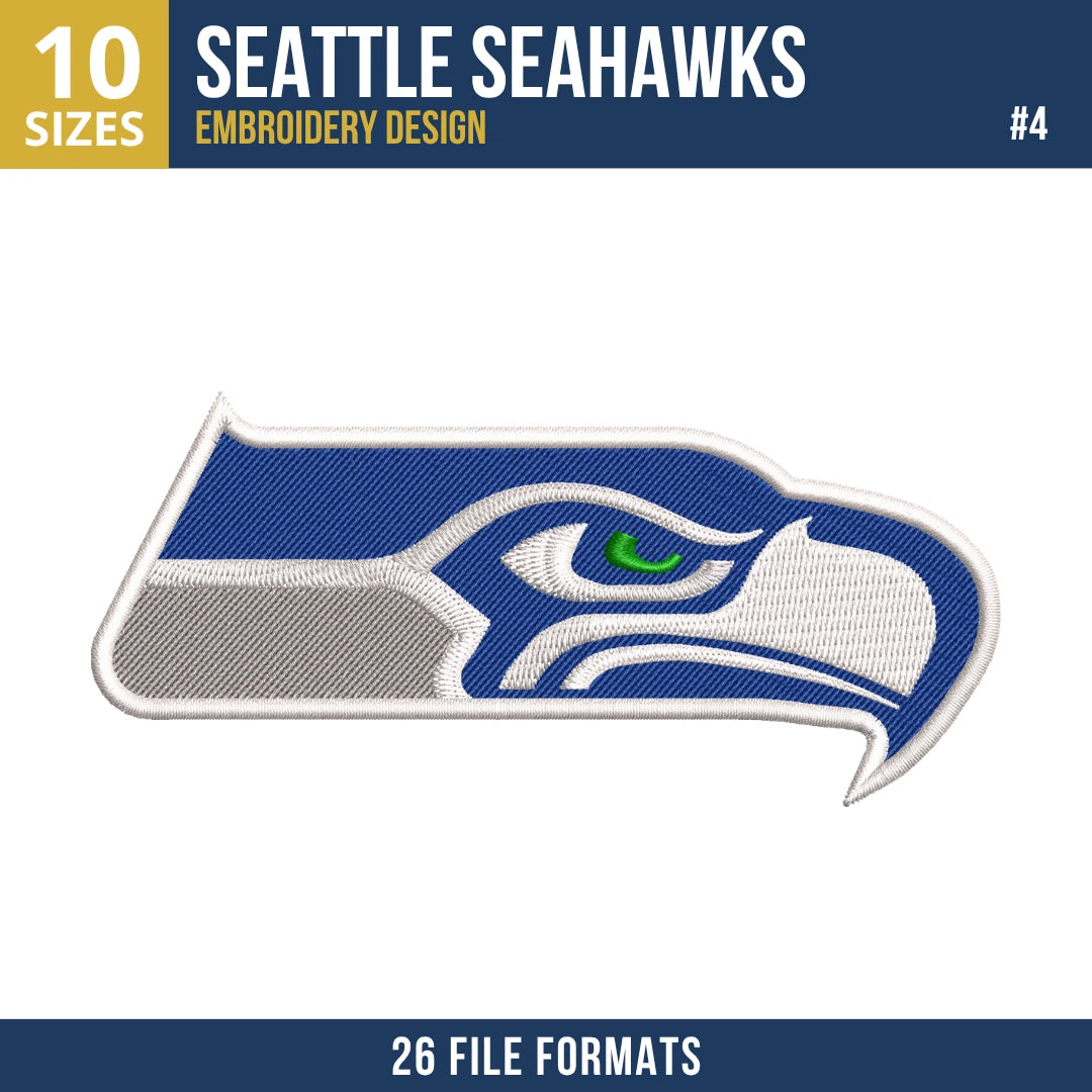 Seattle Seahawks Embroidery Bundle | 5 Designs