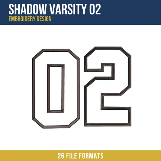 Shadow Varsity 02 Embroidery Design