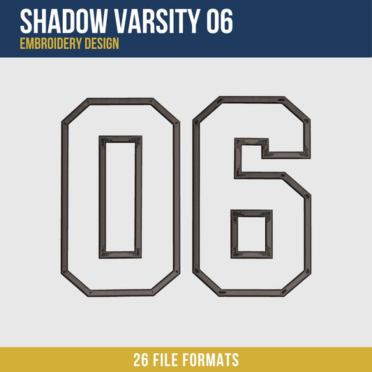 Shadow Varsity 06 Embroidery Design
