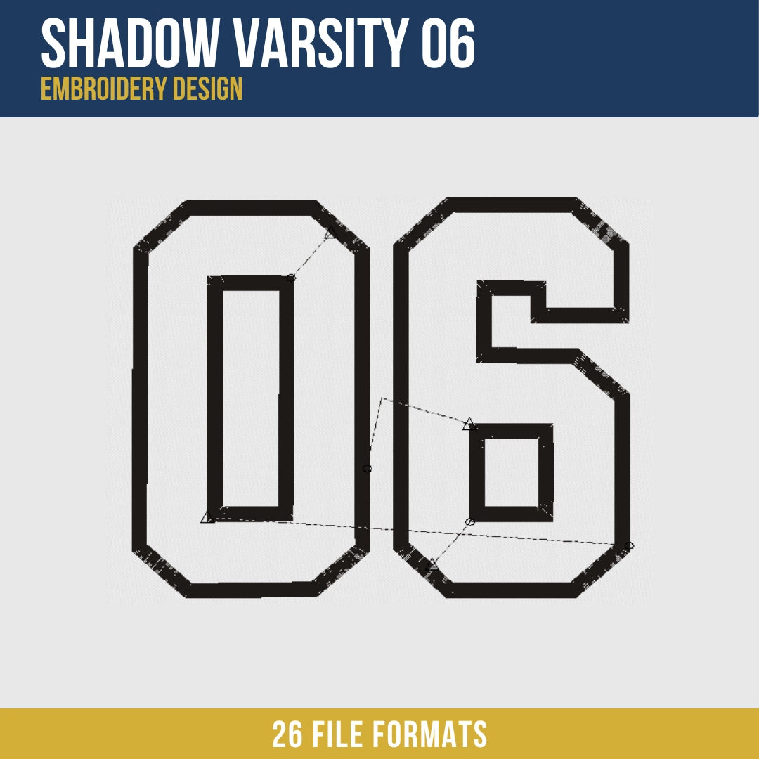 Shadow Varsity 06 Embroidery Design