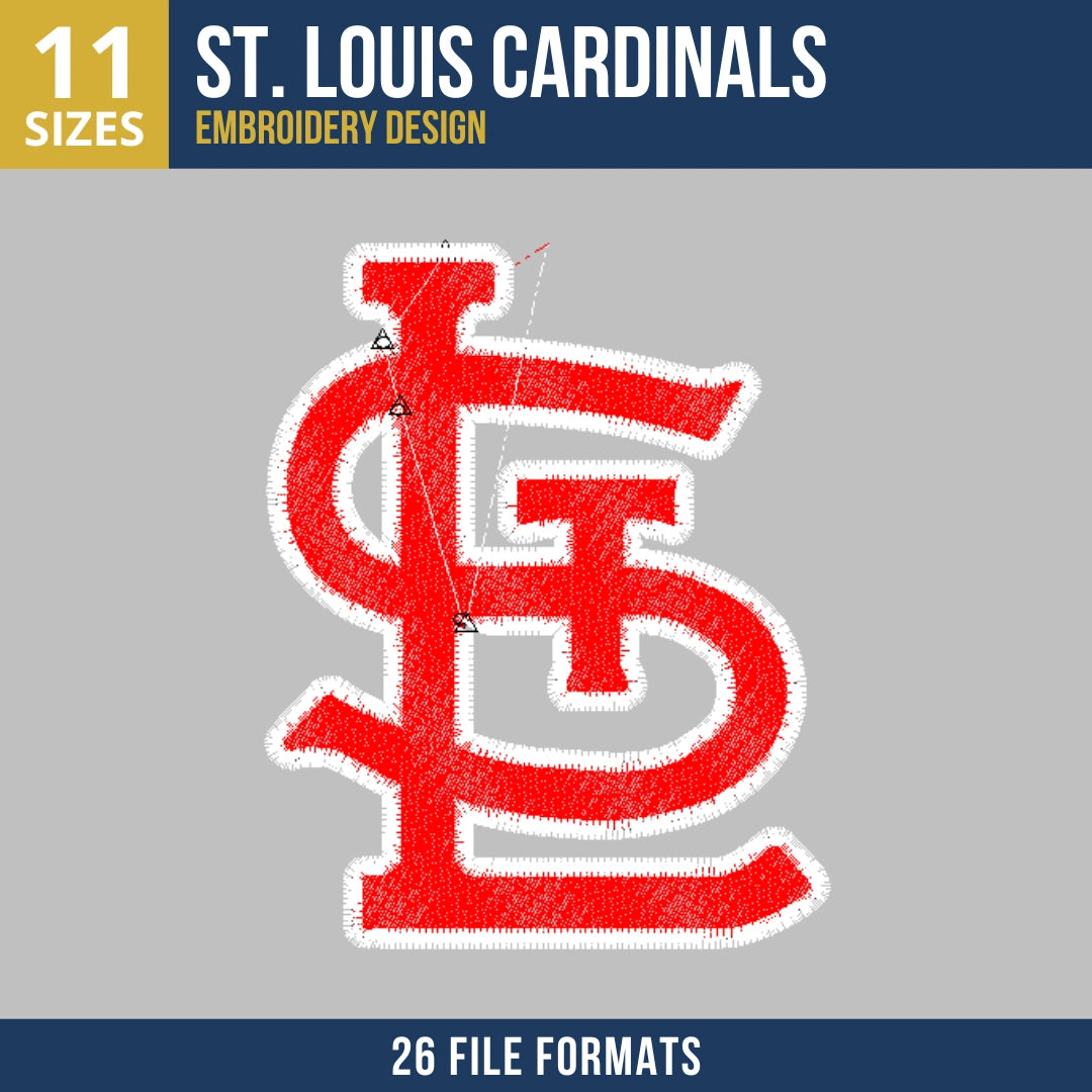 St. Louis Cardinals StL Monogram Embroidery Design
