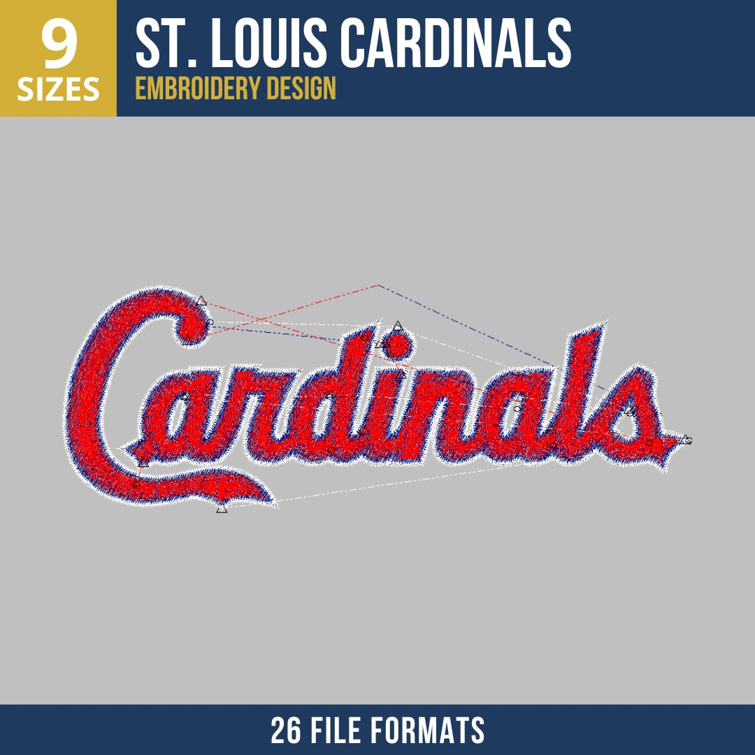 St. Louis Cardinals Wordmark Embroidery Design