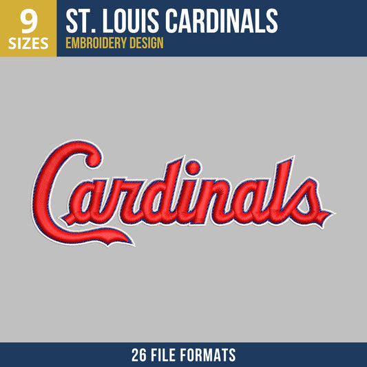 St. Louis Cardinals Wordmark Embroidery Design