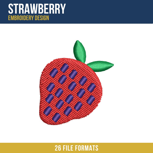 Strawberry Embroidery Design