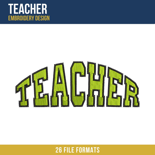 Teacher Embroidery Design