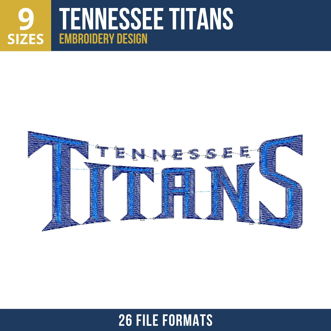 Tennessee Titans Wordmark Embroidery Design